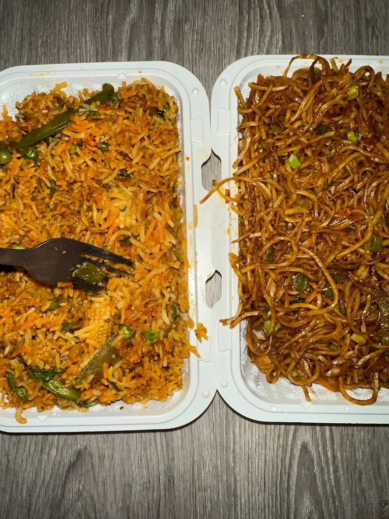 Delicious Veg Biryani dish at Indian Spoon Restaurant in Calgary, AB